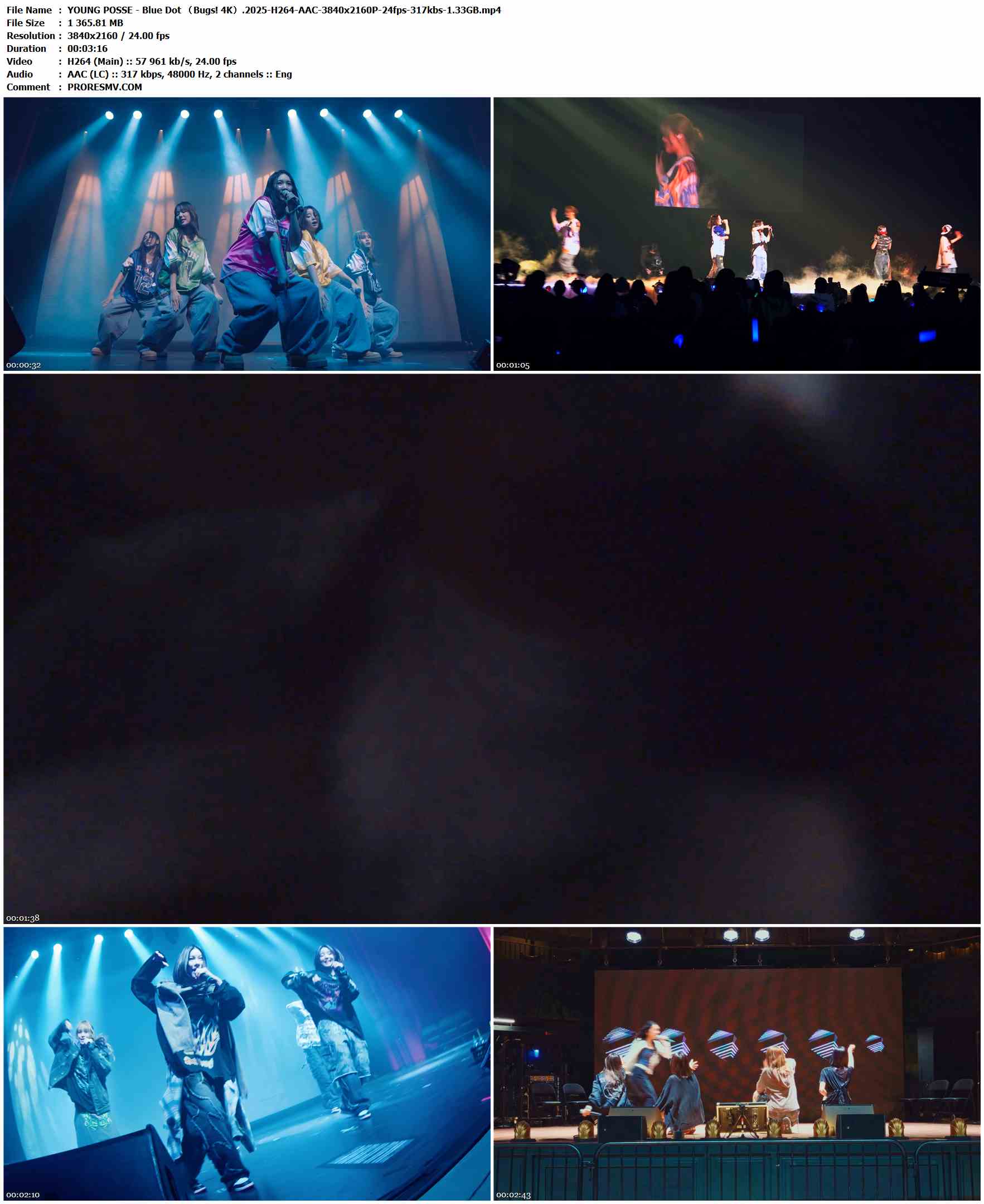 YOUNG POSSE - Blue Dot （Bugs! 4K）.2025-H264-AAC-3840x2160P-24fps-317kbs-1.33GB官方MV_高清MV